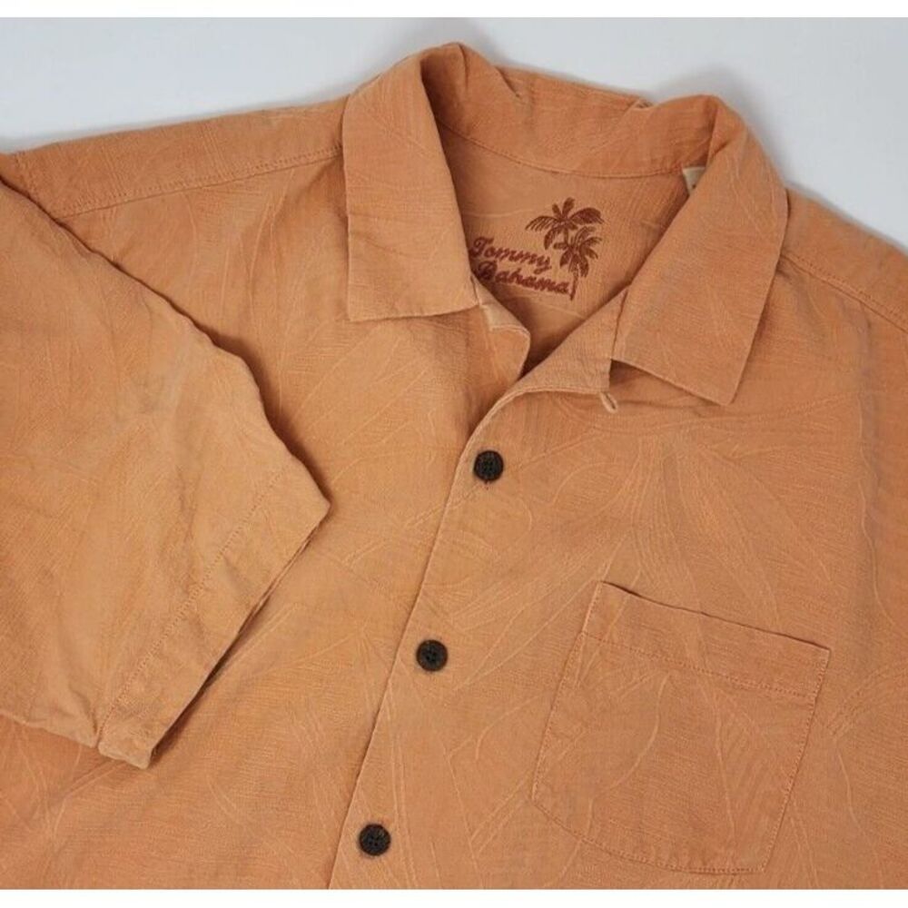 Tommy Bahama Men's Orange Leaf Print Shirt
